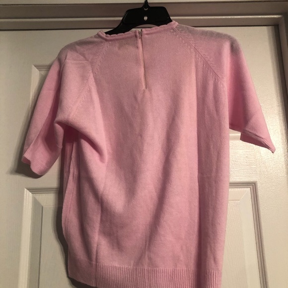 Short sleeve pink knitted pullover-size 36 - Picture 3 of 4